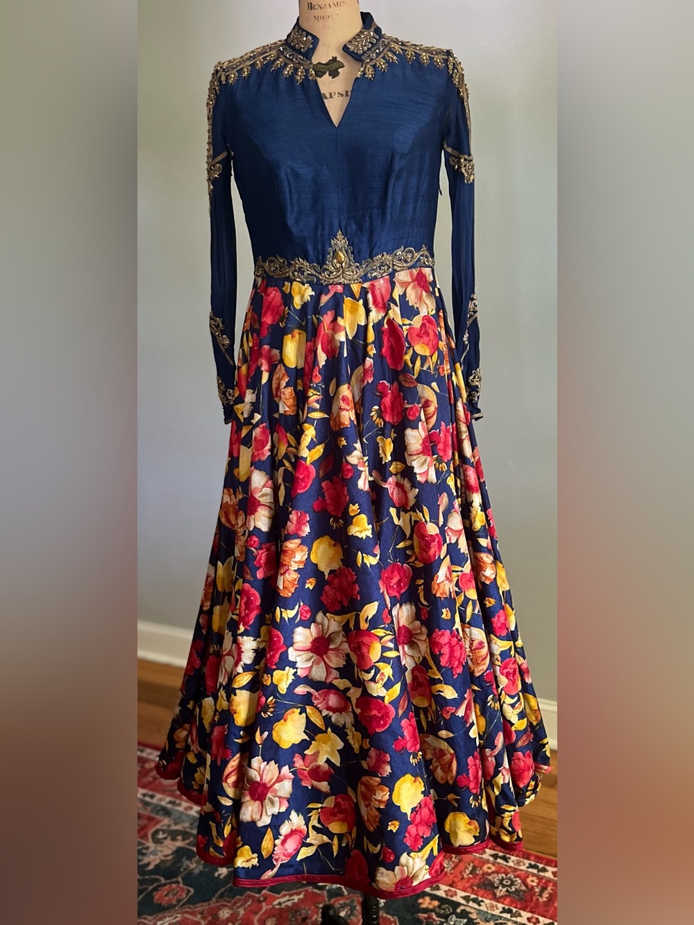 KARISHMA Beaded Embroidered Floral Dress